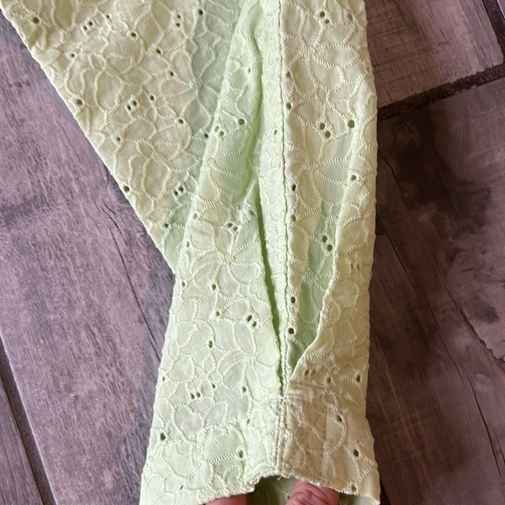 Derek Lam 10 Crosby eyelet cargo light green pants size 4 small women’s nwot - Picture 8 of 10